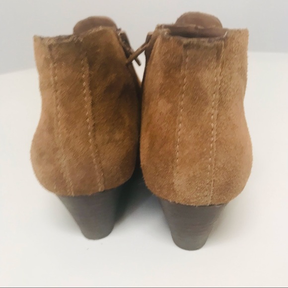 Nicole Camel Brown Pat Wedge Bootie size 8 - Picture 6 of 16